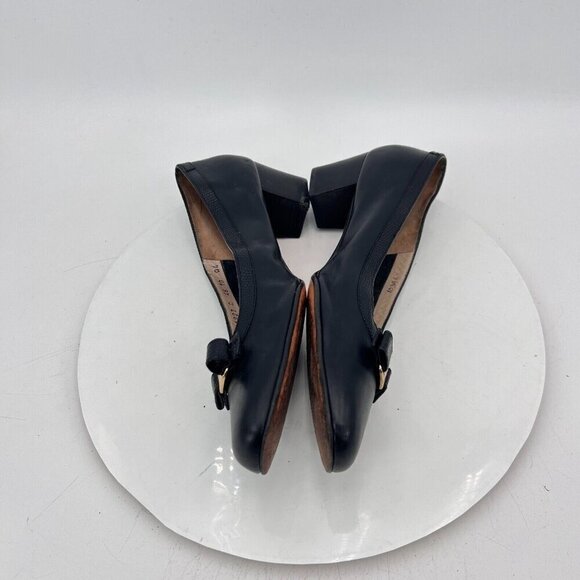 Salvatore Ferragamo Women Size 10 AAAA Black Leather Bow Block Low Heel Shoes - Picture 6 of 13